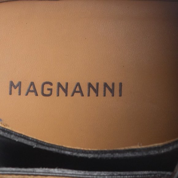 MAGNANNI 13723 Black Leather Apron Toe Lace Up Oxfords Men\'s Size 10 main image 6